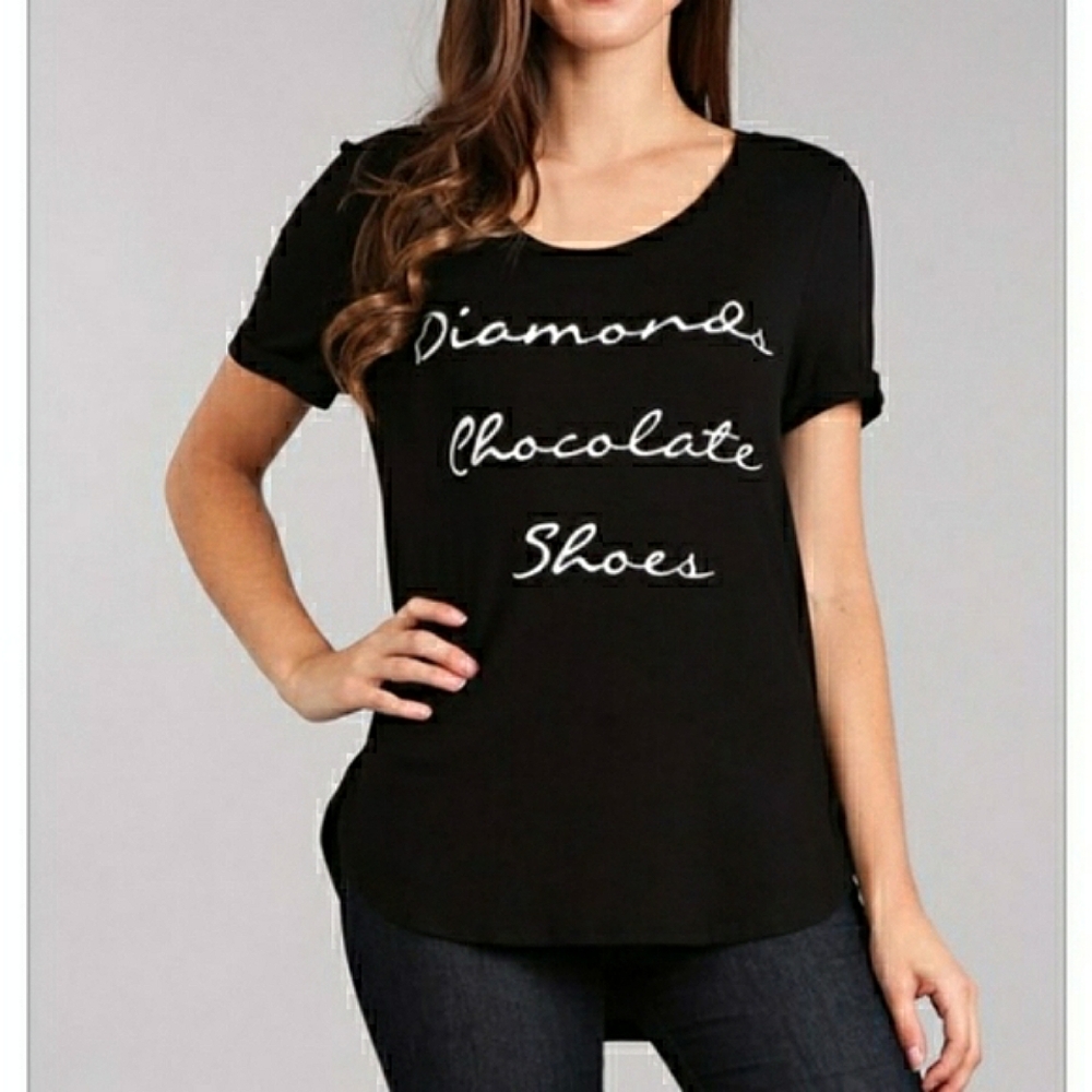 New BLVD Diamonds Chocolate Shoes Graphic Tee